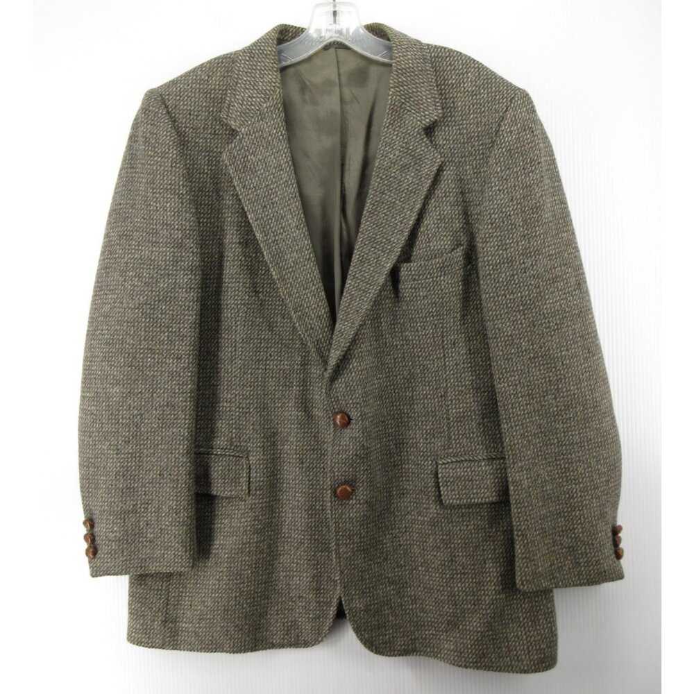 VINTAGE Levis Sport Coat 46 Blazer Pure Wool Tweed 70s 80s USA Made *